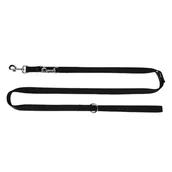 Smycze dla psów - Dingo Smycz taśma przedłużana 2,5cm/200-400cm czarna - miniaturka - grafika 1