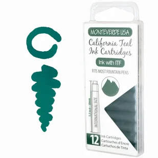 Monteverde Atrament California Teal Naboje 12szt - Naboje i atramenty - miniaturka - grafika 1