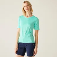 Koszulki i topy damskie - Regatta Damska Koszulka Fingal II V-Neck Niebieski, Rozmiar: 38 - miniaturka - grafika 1