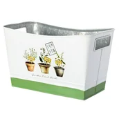 Donice - Osłonka metal HERBS 25 x 14 cm 27288 - miniaturka - grafika 1