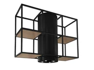 Okapy kuchenne - Nortberg Tubo Cage Central Wood 120 Black Matt - miniaturka - grafika 1