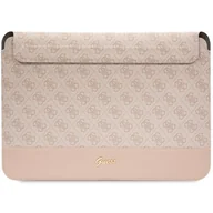 Torby na laptopy - Guess Sleeve GUCS14PS4SGP 14" różowy/ pink 4G Stripe Metal Logo - miniaturka - grafika 1