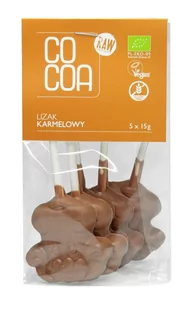 LIZAKI KARMELOWE BEZGLUTENOWE BIO (5 x 15 g) 75 g - COCOA 5902565212155 - Gumy do żucia, lizaki, dropsy - miniaturka - grafika 1