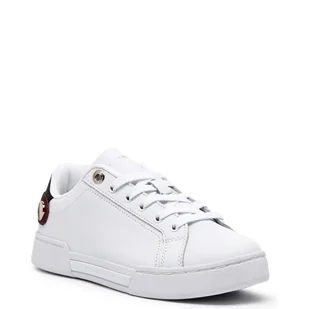 Tommy Hilfiger Skórzane trampki BUTTON DETAIL - Trampki damskie - miniaturka - grafika 1