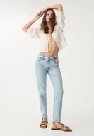 Spodnie damskie - Stradivarius 1465 Jeansy mom fit typu slim Jasnoniebieski 36 - miniaturka - grafika 1