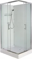 Kabiny prysznicowe - Savana Kabina prysznicowa narożna prostokątna 100x80x200 biała - miniaturka - grafika 1