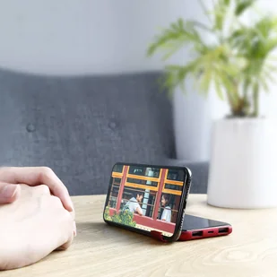 Baseus Bracket Wireless Charger power bank 8000 mAh bezprzewodowa ładowarka Qi czerwony (PPALL-EX09) - Ładowarki do telefonów - miniaturka - grafika 7