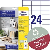 Etykiety samoprzylepne i bloki etykiet - Avery Zweckform Trwałe recyklingowane etykiety uniwersalne A4 10 ark./op. 70 x 36 mm białe ZWECKFORM LR3475-10 LR3475-10 - miniaturka - grafika 1