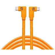 Akcesoria fotograficzne - Kabel USB-C - USB-C kątowy TETHER TOOLS Pro 50 cm Pomarańczowy - miniaturka - grafika 1
