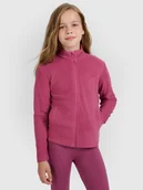 Bluzy dla dziewczynek - 4F Polar ze stójką slim dziewczęcy - różowy 140 (9-10 lat) - miniaturka - grafika 1