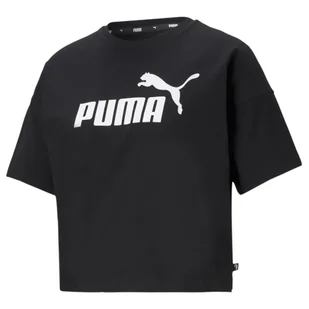 Koszulka sportowa damska Puma Ess Cropped Logo - Koszulki sportowe damskie - miniaturka - grafika 1