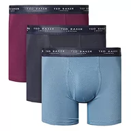 Etui na dokumenty i karty - Ted Baker Męskie 3-pak bawełniane konturowe etui modne bokserki majtki, Potent Purple/Navy/Aegean Blue, S - miniaturka - grafika 1