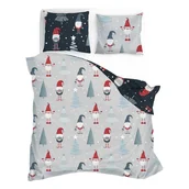 Pościel - Pościel FARO Scandic, szara w choinki, 220 x 200 cm - miniaturka - grafika 1