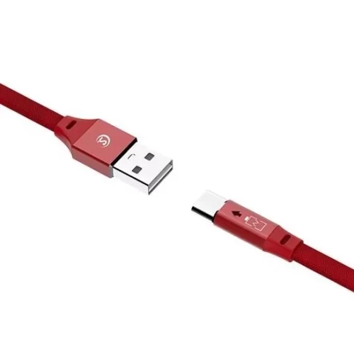 Kabel USB-A - USB-C Somostel 1m LED SMS-BW04 czerwony