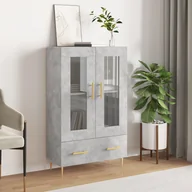 Szafki do salonu - Wysoka szafka, szarość betonu, 69,5x31x115 cm Lumarko! - miniaturka - grafika 1