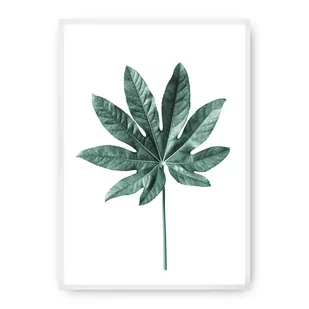 Dekoria Dekoria Plakat Leaf Emerald Green 40 x 50 cm Ramka Biała 221D-000-01 - Plakaty - miniaturka - grafika 1