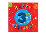 Urodziny dziecka - Amscan Serwetki "3 Urodziny Blast OFF 3rd Birthday" 33 cm 16 szt 5122781 - miniaturka - grafika 1