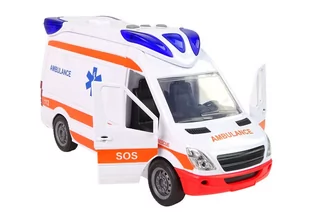 Interaktywne Auto Karetka Ambulans + Nosze Światło Dźwięk - Samochody i pojazdy dla dzieci - miniaturka - grafika 3