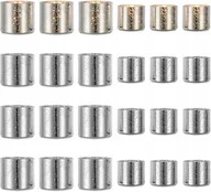 Świeczniki - ZESTAW 24 ŚWIECZNIKI SZKLANE Na Tealighty 2 Rozmiary Srebrne Na Wesele - miniaturka - grafika 1