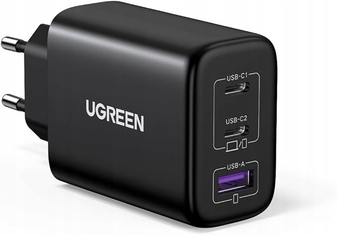 ŁADOWARKA 3-PORTOWA USB-C + USB UGREEN CD275 SZYBKIE ŁADOWANIE PD QC 65W