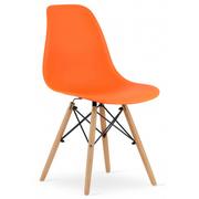 Krzesła - Komplet pomarańczowych krzeseł do jadalni 4szt Naxin 4S - miniaturka - grafika 1