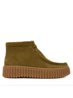 Botki damskie - Clarks Botki Torhill Moss 26183872 Khaki - miniaturka - grafika 1