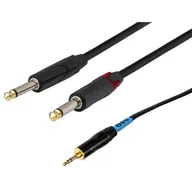 Kable - SSQ SSQ MIJM1 - kabel jack stereo 3,5mm - 2x jack mono 6,3mm-1metr - miniaturka - grafika 1