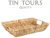 Opakowania i torebki na prezenty - PROSTOKĄTNA TACA / KOSZYK Z HIACYNTA WODNEGO 40x30x8 cm - miniaturka - grafika 1