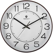Zegary - Zegar ścienny Perfect PW602-1700-6 brązowy 30 cm . - miniaturka - grafika 1