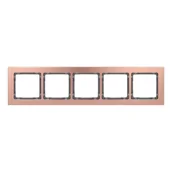 Klawisze i ramki - Karlik Ramka pięciokrotna Deco metal - miedź szczotkowana, grafit - miniaturka - grafika 1