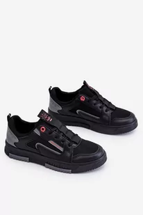 Damskie Niskie Sneakersy Cross Jeans LL2R4012C Czarne-38 - Sneakersy damskie - miniaturka - grafika 1