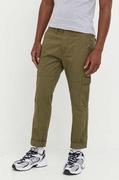 Spodnie męskie - Superdry spodnie męskie kolor zielony proste - miniaturka - grafika 1