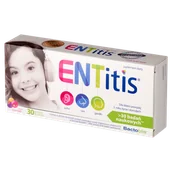 Suplementy naturalne - ENTitis dla dzieci po 3 roku życia, smak tutti frutti, 30 pastylek do ssania - miniaturka - grafika 1