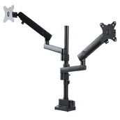Uchwyty do monitorów - StarTech ARMDUALPIVOT uchwyt / stojak do monitorów 81,3 cm (32") Biurko Czarny - miniaturka - grafika 1