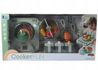 Zabawki AGD - KUCHNIA DLA DZIECI JAK PRAWDZIWA PŁYTA GRZEWCZA KUCHENKA GARNEK AKCESORIA - miniaturka - grafika 1