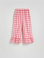 Spodnie damskie - Reserved - Spodnie z falbankami - brudny róż - miniaturka - grafika 1