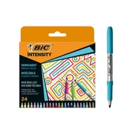 Kredki, ołówki, pastele i pisaki - Markery Bic Intensity Permanent Intense+Pastel+Metallic 24 Kolory - miniaturka - grafika 1