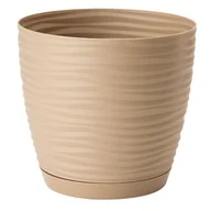Donice - Doniczka SAHARA PETIT 17 z podstawką cafe latte - miniaturka - grafika 1