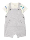 Pajacyki dla niemowląt - carter's 2-częściowy zestaw w kolorze szaro-białym - miniaturka - grafika 1