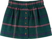 Sukienki i spódniczki dla dziewczynek - vidaXL Spódnica dziecięca w kratę, ciemnozielona, 116 - miniaturka - grafika 1
