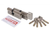 Zamki i wkładki - Komplet wkładek atestowanych HUSAR S8 50/30 + 50G/30, nikiel satyna, kl.C, 6 kluczy - miniaturka - grafika 1