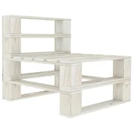 Ławki ogrodowe - Biała sofa ogrodowa z palet drewnianych Z4-H38 - miniaturka - grafika 1