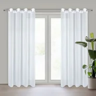 Firany - Firana gotowa na przelotkach Arleta 135 x 270 cm bialy - miniaturka - grafika 1