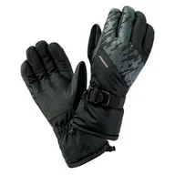 Rękawice narciarskie - Męskie Rękawice HI-TEC ELIME 80337-BLK/GR PR – Czarny - miniaturka - grafika 1