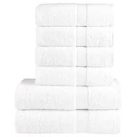 Ręczniki - vidaXL 6-cz. zestaw ręczników premium, biały, 600 g/m2, bawełna 100% - miniaturka - grafika 1