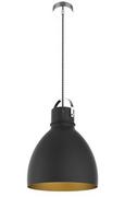 Lampy sufitowe - Keter Lighting Logan Black lampa wisząca 1-punktowa 128 - miniaturka - grafika 1