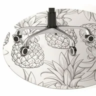 Podnóżki, podpórki, podkładki - Mata na podłogę pod krzesło Wzór w ananasy fi100 cm - miniaturka - grafika 1
