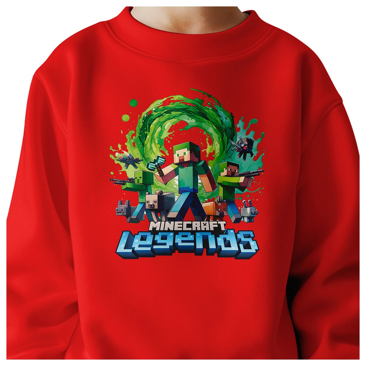 BLUZA DZIECIĘCA MINECRAFT LEGENDS 110-116 DLA DZIEWCZYNKI CHŁOPCA