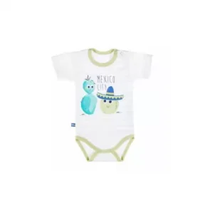 Body Chłopięce Z Krótkim Rękawem Kaktus Oliwka 104 Cm Eevi Outlet - Body dla niemowląt - miniaturka - grafika 1