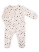 Pajacyki dla niemowląt - Niemowlęcy pajac bawełniany w groszki łososiowy Nicol,r.86 - miniaturka - grafika 1